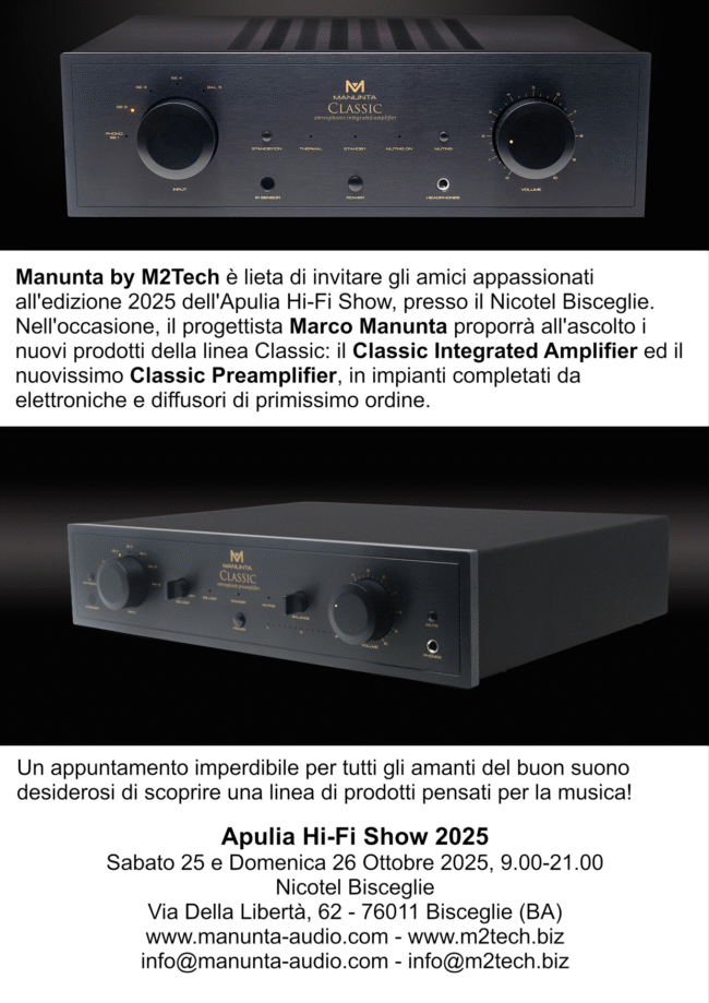 Manunta by M2Tech ad Apulia Hi-Fi Show 2025