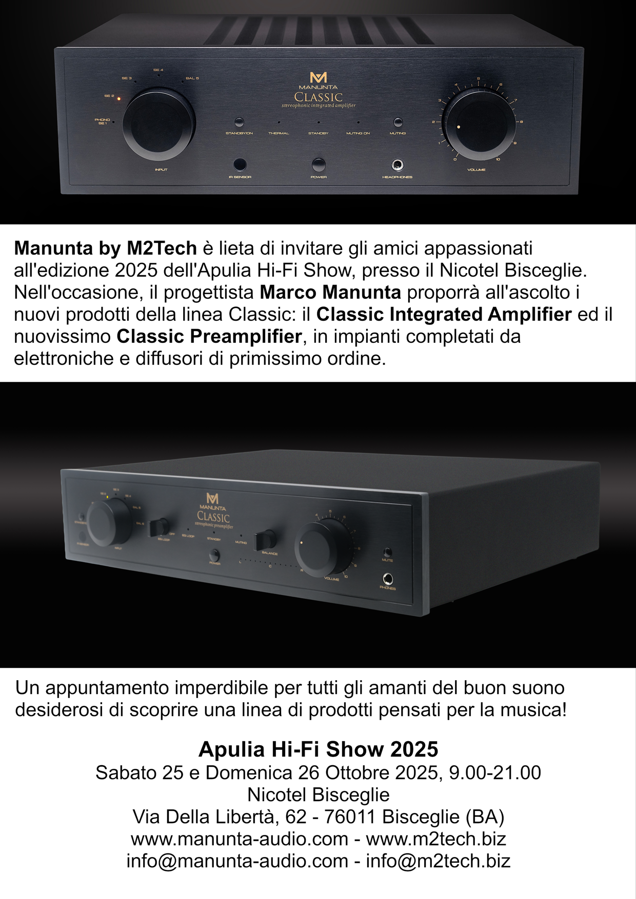 Manunta by M2Tech ad Apulia Hi-Fi Show 2025